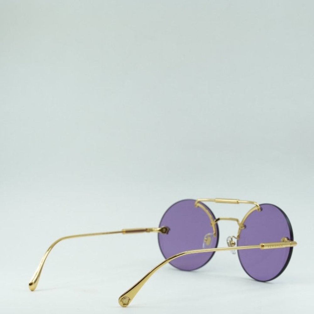 FINAL PRICE NEW VERSACE VE2244 100269 ROUND VIOLET SUNGLASSES - Picture 8 of 10